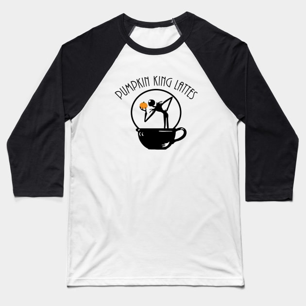 Pumpkin King Lattes Baseball T-Shirt by Coffee And